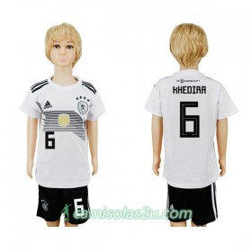 Camisolas de Futebol Alemanha Khedira 6 Criança Equipamento Principal Copa do Mundo 2018 Manga Curta